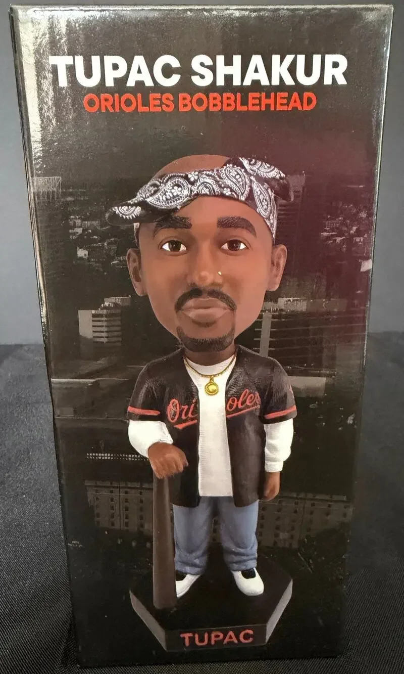 NIB Baltimore Orioles Tupac Shakur bobblehead special promo giveaway 5/8/26 SGA